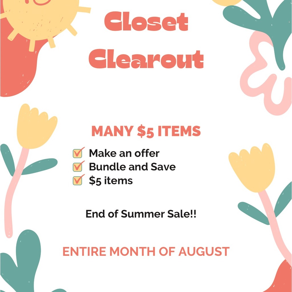 $5 Sale!! Closet Clear-out